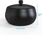 Ashtray for Cigarette JSVER Stainless Steel Ashtray, Smokeless Odorless Ash Tray with Lids, Tabletop Ashtrays For Home Office Outdoor Balcony (Black)