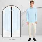 12 Pack Garment Bags 60 * 100cm, 40in PEVA Translucent Garment Covers, Suit Storage Bags, Dress Organizer Bags Used To Protect Shirts, Winter Coats, Jackets