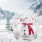 Clear Plastic Snow Globes for Crafts - Fillable DIY Snowglobe Jar with Aluminum Screw Cap - Empty Water Globe Container for Christmas Decor and Party Favors 10 Pcs