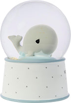 Precious Moments Mightier Than the Waves Brahms' Lullaby Whale Musical Resin/Glass Snow Globe, One Size, Multicolor