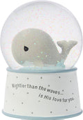 Precious Moments Mightier Than the Waves Brahms' Lullaby Whale Musical Resin/Glass Snow Globe, One Size, Multicolor