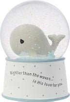 Precious Moments Mightier Than the Waves Brahms' Lullaby Whale Musical Resin/Glass Snow Globe, One Size, Multicolor
