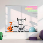 Ruomeng Home Gym Mirror, 48''x28''x2PCS Full Length, Large Frameless Body Mirror Tempered Glass for Gym, Workout, Yoga, Garage, Dance Studio