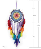 Boho Wall Decor for Bedroom, Large Macrame Dream Catcher, Aesthetic Room Decor for Women Girls, Cozy Hanging Decor for Apartment Nursery