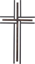 Dicksons Galvanized Look Double Layer 16 inch Decorative Metal Decorative Hanging Wall Cross