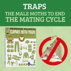 Triple Strength Clothes Moth Traps – Safe, Non-Toxic Closet Moth Prevention for Clothes & Wool – Pheromone Traps for House & Wardrobe Protection – 6 Pack