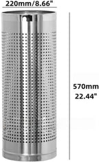 Stainless Steel Umbrella Stand Umbrella Storage Bin Space-Saving Perforated for Home Office Entryways Hotels (C)