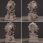 H&W Sandstone Lion - The King of Beasts - Statue Decoration for Home/Study/Living Room, Great Collectible Figurines, Best Gift for The Man, Sandstone Color (HH17-D2)