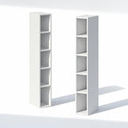 Furinno Fulda 10-Tier Closet Organizers and Storage, Open Shelf, Storage Organizer, 6-Inch Width, for Closet, Bedroom, White