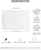 Fluxynara Bulletin Board, 23.6" x 17.5" Cork Board Alternative with 12 Safe Removable Adhesive Tabs, Foldable Felt Pin Board for Home Office, Classroom, Bedroom,Entryway for Walls—Light Gray