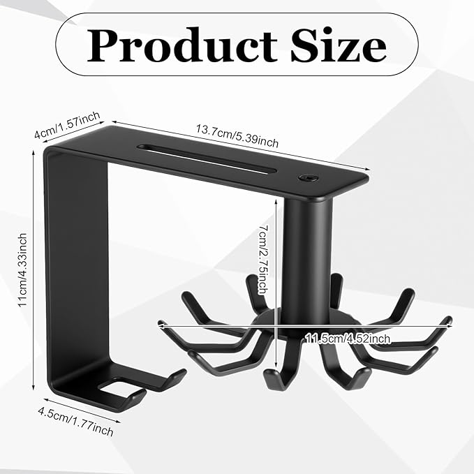 Xuhal Belt Hanger Wall Mount 360° Rotatable Belt Organizer for Closet Heavy Duty Carbon Steel Tie Storage Rack Space Saving Hanging Holder for Bra, Tank Top, Tie, Scarf and Accessories