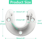 8 Packs Stainless Steel Closet Rod End Supports 1-1/3 Inch Wardrobe Bracket Heavy Duty Closet Pole Sockets Flange Rod Holder, U-Shaped with Screws, Silver