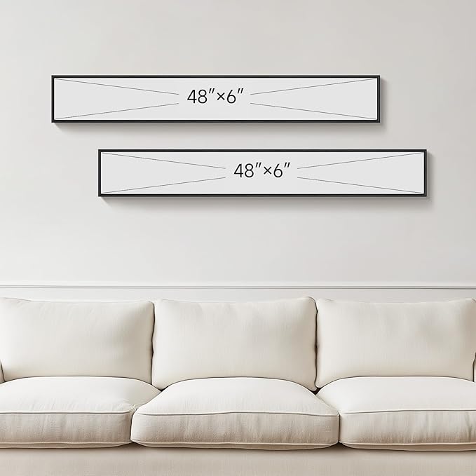 Long Narrow Framed Green Vertical Abstract Wall Art Set, 2 Piece Modern Canvas Prints Paintings Artwork for Walls, Green White Minimalist Pictures for Living Room Bedroom Entryway Hallway Wall Decor