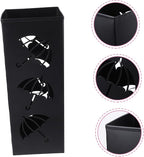 PRETYZOOM Hollow Bucket Umbrella Holder for Entryway Metal Umbrella Storage Stand Home Supplies