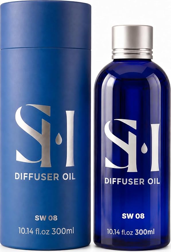 Sandalwood SW08 Hotel Scent Diffuser Oil | 10.14 Fl oz (300 ml) - Waterless Diffuser Oil Refill & Highly Concentrated Fragrance Oil, Diffuser Oil Scents Luxury, Hotel Oil Diffuser