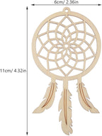 ARTIBETTER Mini Dream Catcher 20pcs Set, DIY Home Decoration Pendant Wooden Accessories Timber Wall Ornaments Dream Catcher (Beige, Third Pattern)
