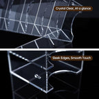 FEMELI Belt Organizer, Acrylic Belt Storage for Closet with Dust Cover, 5 Compartments Belt Container Display Holder for Drawer, Clear Belt Tie Case for Women Men Home