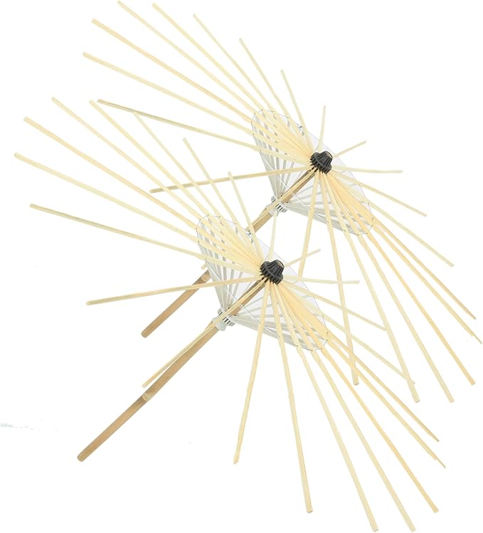 Hemobllo 2Pcs Oiled Paper Umbrella Frames Classical Parasol Skeleton Kits for DIY Home Decoration Wedding Stage Props Photo Shoot Holiday