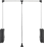 Rev-A-Shelf 26"-35" Pull Down Adjustable Side Mounted Closet Rod for Kitchen/ Bathroom Cabinets with Telescoping Handle & Hardware, Chrome, CPDR-2635