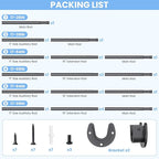 Closet Rods for Hanging Clothes, 17 to 54 Inch Stepless Adjustable Closet Rod, 1.3 Inch Diameter Metal Heavy Duty Closet Hanging Rod for Closet Wardrobes Laundry RV, Black