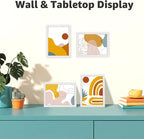 Giftgarden 5x7 Picture Frame Set of 18, Lightweight 5 by 7 Frames Bulk for Gallery Wall Photo Hanging and Tabletop Display, White