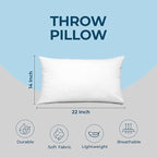 Utopia Bedding Throw Pillows (Set of 4, White) – 14 x 22 Inches Down Alternative Pillows for Bed, Sofa, and Couch - Fluffy Decorative Stuffer Pillow for Indoors & Outdoors