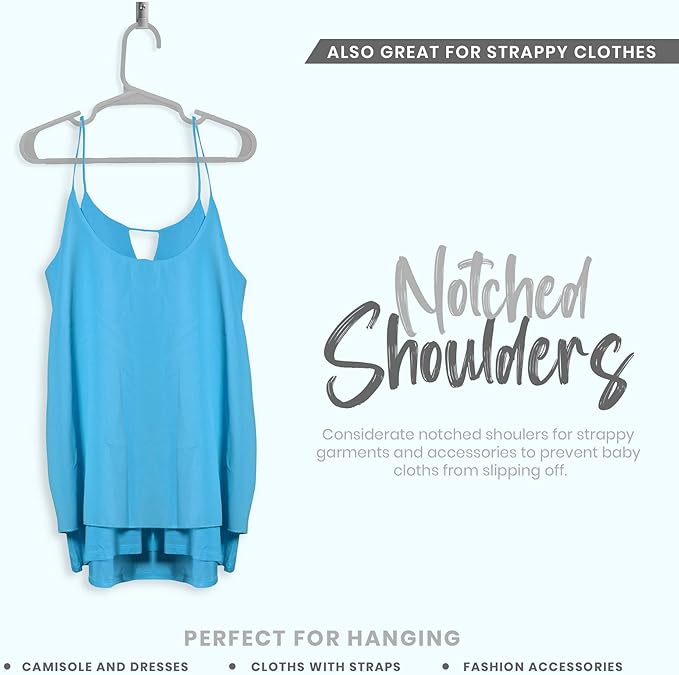 Utopia Home 60 Pack Kids Hangers - 11.5 Inch Plastic Baby Hangers for Closet - Childrens Hanger for Clothes & Infant Hanger for Closet - for Everyday Standard Use (Gray)