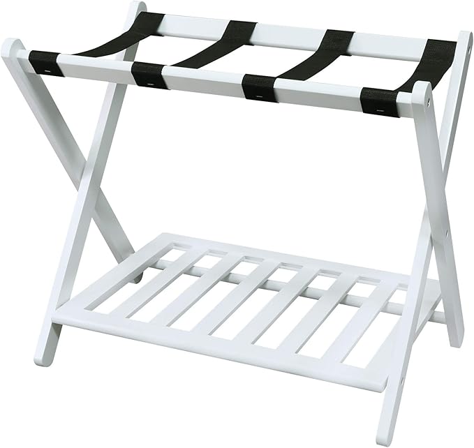 Casual Home Luggage Rack, White (New)