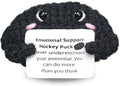 Handmade Collectible Hockey Puck - Emotional Support Decor,Tough & Supportive Gift for Hockey Players,Best Friend,Team Mate,Sports Room Decor Accent