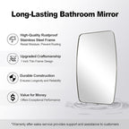 ANDY STAR 18x48 Full Length Wall Mirror, Brushed Nickel Oblong Shaped Body Mirror with Stainless Steel Metal Frame, Rounded Corner Design for Floor and Leaning