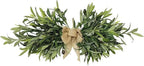 24" Floral Swag,Greenery Swag,Large Artificial Mixed Eucalyptus Leaves Swag,Handmade Front Door Twigs Leaves Greenery Decorative Swag,Spring Floral Swag for Wedding Arch Party Wall Home Garden Decor