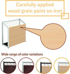 AKIRA Mid-Size Umbrella Stand for 12-Umbrellas Modern Natural Wood Grain & Gray Metal Entryway Organizer Rack Holder for Office or Lobby, Model US-US-0325-GYNA