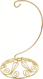 BestPysanky Curved Gold Wire Swirl Base Ornament Stand Display 7 Inches (Taiwan)
