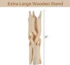Wish Well Extra Large 8" Wooden Tripod Stand - Hand-Carved Room Decor Holder ~ Ideal for Abalone Shell, Decorative Bowl, Crystal Ball, Sphere, Geode ~ Wood Display Stand & Perfect Crystal Holder