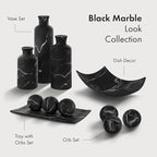 Creative Scents Black & White Small Set of 8 Marble Look Decorative Balls for Bowls – Decorative Orbs Spheres for Coffee Table Centerpiece, Dining Table, Living Room - Modern Bowl Fillers for Home