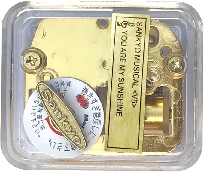 BinkeGG Play (Romance of Love (Romance De Amor)) Clear Acrylic Wind up Music Box with Sankyo Musical Movement (65 Tunes Option)
