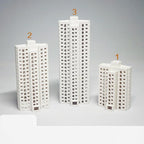 XISAOK Realistic Apartment Building Model Unpainted Craft Project Miniature Landscape Design 1/800s Scale Solid Structure Miniature Apartment Building Model