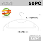 MIZGI Premium Velvet Hangers 50-Pack,No Shoulder Bump Hangers W/Tie Bar Ultra Thin Space Saving Non Slip Hanger Heavy Duty Felt Rounded Clothes Hanger for Sweaters,Coat,Jackets,Pants,Shirts