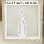 Trycooling Kissing Lovers Statue Abstract Sculpture Resin Statues for Home Decor Modern Home Office Desktop Shelf Bookshelf Decor (White, Large)