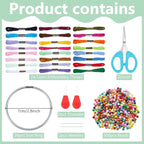 INFUNLY 24 Set DIY Dream Catcher Set Rainbow Colors Round Mini Dream Catcher Kit 2.8 Inch Handmade Dreamcatcher with Instructions Boho Hanging Ornament Making Kit for Bedroom Car Mirror Keychain Bag