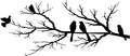 Metal Birds Wall Art, Metal Vivid Birds on Branch Silhouette Wall Decor Black Leaves with Bird Outdoor Hanging Wall Sculpture for Home Balcony Garden(Large)
