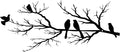 ESTART Metal Birds Wall Art, Metal Vivid Birds on Branch Silhouette Wall Decor Black Leaves with Bird Outdoor Hanging Wall Sculpture for Home Balcony Garden (Small)