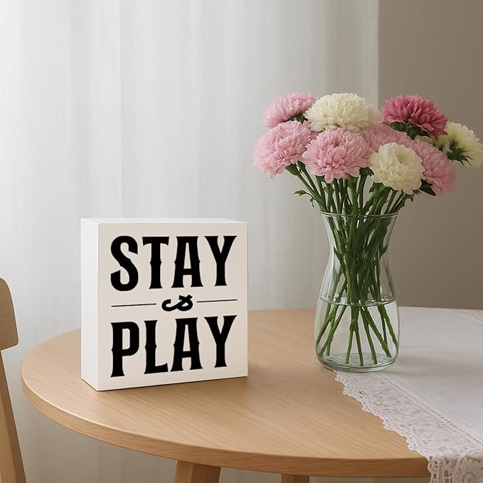 Playroom Decor, Playroom Wall Decor, Rustic Farmhouse Wall Sign, Home Desk Decoration, Decorations Gift For Home For Spring Summer Fall All Seasons Holiday, Housewarming Gift