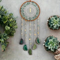Boho Dream Catchers, Crystal Large Dreamcatcher Green Turquoise Suncatchers for Windows Wall Hangings Decoration Gifts for Adult Girls Bedroom Garden Room Decor