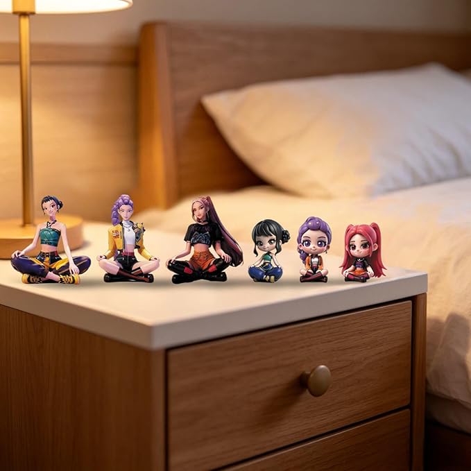 6Pcs Demon Movie Hunters Figure,Character Model Collectable Figure Creative Gift for Fans