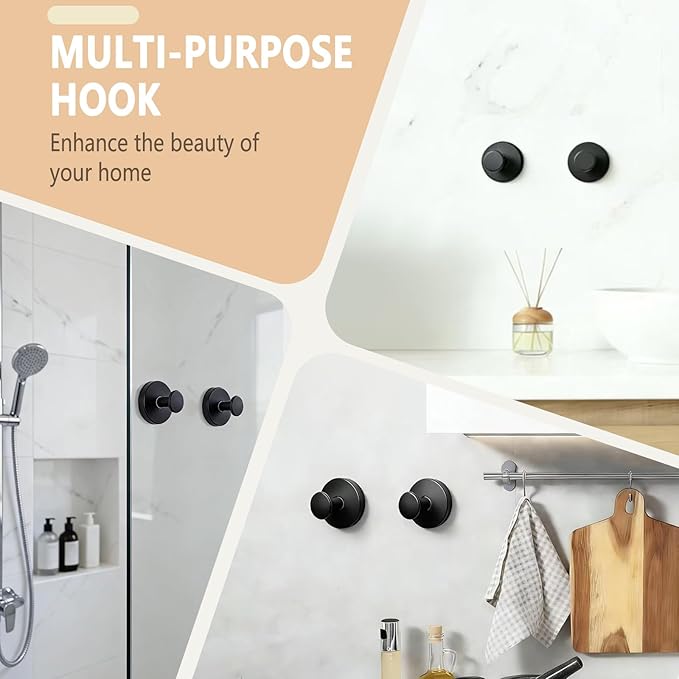 Wreath Hangers for Front Door Metal Suction Cup Hooks 2 Pack Removable Towel Hooks for Bathrooms Cup Hooks for Glass Window