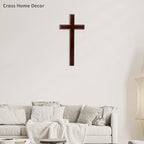 ARCHOBAN 12.8" Wooden Cross – Standing or Hanging Christian Cross, Solid Wood Wall Cross for Home or Prayer Room