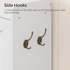 Shoe Storage Cabinet, Shoe Organizer with 2 Flip Drawers, Hidden Shoe Storage for Entryway, Freestanding Organizer with Open Storages, White SHWT9401