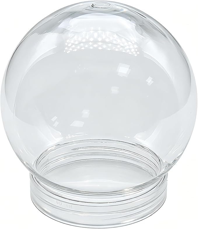 1 PCS Snow Globe Jar Empty Clear Plastic Water Globes with Screw Off Bottom Cap for DIY Crafts and Home Decoration (10 CM / 3.94 Inch)