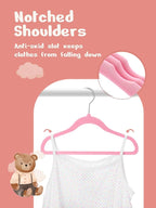 HOUSE DAY 11 Inch Velvet Baby Hangers 50 Pack Lt-Pink, Premium Kids Hangers for Children, Infant & Toddler Clothes, Durable Non Slip Small Baby Felt Hanger for Closet, Ideal for Everyday Use